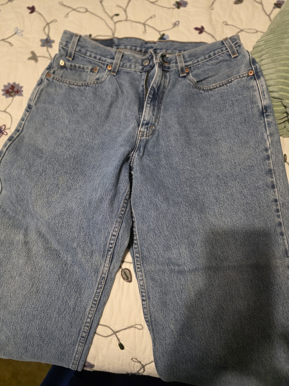 Tall Levi's 550 Relaxed Fit, Medium Stonewash, 100% cotton, 36×36
